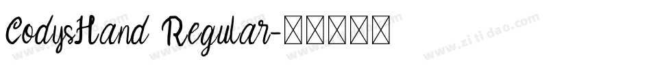 CodysHand Regular字体转换